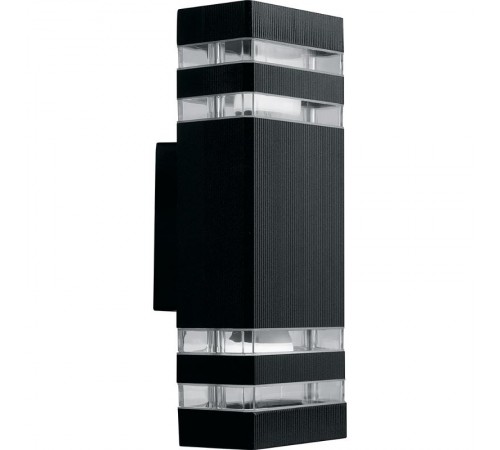 Светильник садово-парковый DH0807, Техно на стену вверх/вниз, E27 230V, черный  41154  Feron