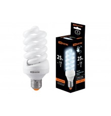 Лампа энергосберегающая КЛЛ-FS-25 Вт-4000 К-Е27 (60х141 мм)  SQ0323-0019  TDM