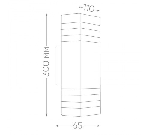 Светильник садово-парковый DH0807, Техно на стену вверх/вниз, E27 230V, черный  41154  Feron