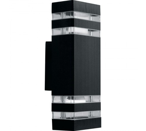 Светильник садово-парковый DH0807, Техно на стену вверх/вниз, E27 230V, черный  41154  Feron