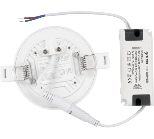 Встраиваемый светильник Frameless круг 9W 4000K 1/60  967511209  Gauss