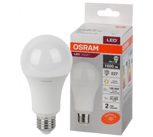 Лампа светодиодная LED Value CL- A 20W/830 230V E27 10X1  4058075579293  OSRAM