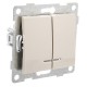 Bravo Выключатель 2кл. (инд), СУ , 10А, 250В, беж  С10В28-003  GUSI Electric
