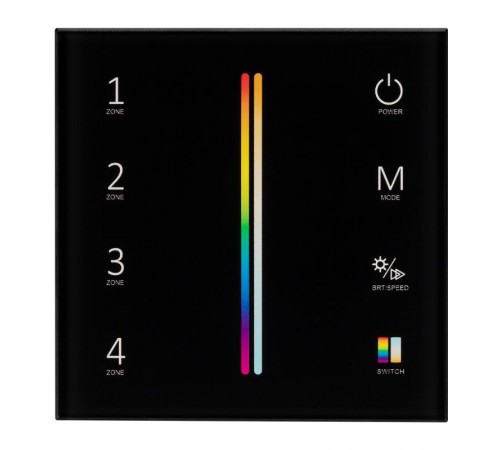 Панель Sens SMART-P55-MULTI Black (3V, 4 зоны, 2.4G)  028310  Arlight