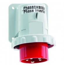 Вилка настенная 16A 5p 400V 6h IP67 фланец 84 x 84 Фазоинвертор I 2607-Bals I Bals