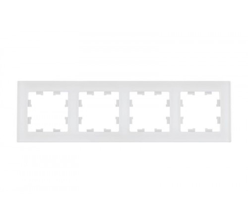 AtlasDesign Nature Белый Рамка 4-ая, натуральное стекло ATN360104  SE