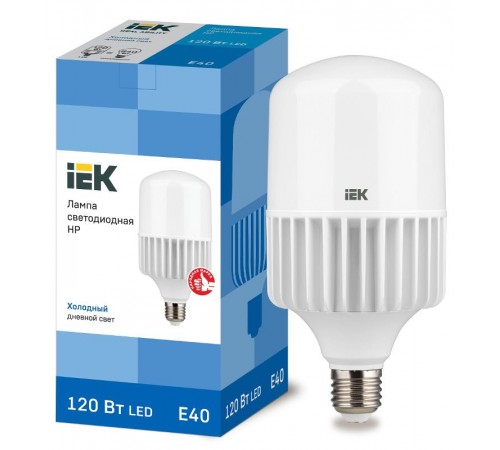 Лампа светодиодная промышленная HP 120Вт 230В 6500К E40  LLE-HP-120-230-65-E40  IEK