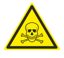 Знак W 03 "Опасно. Ядовитые вещества" 200х200х200 мм, пластик ГОСТ Р 12.4.026-2001  pn-w-03  EKF