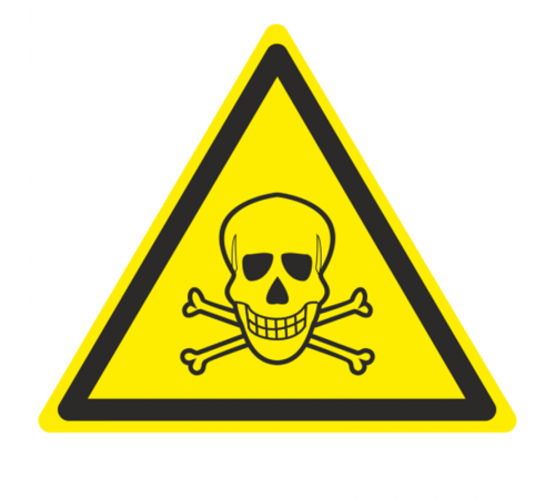 Знак W 03 "Опасно. Ядовитые вещества" 200х200х200 мм, пластик ГОСТ Р 12.4.026-2001  pn-w-03  EKF