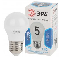 Лампа светодиодная LED 5Вт Е27 220В 4200К smd P45 шар  Б0028488  ЭРА