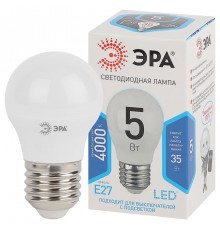 Лампа светодиодная LED 5Вт Е27 220В 4200К smd P45 шар  Б0028488  ЭРА