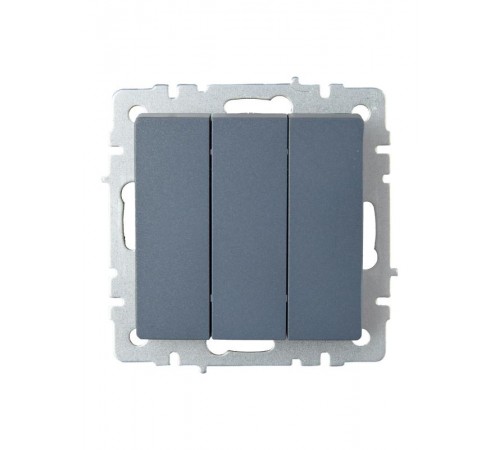 BRITE Выключатель 3-клавишный 10А ВС10-3-0-БрМ маренго  BR-V30-0-10-K35  IEK