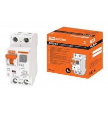 Выключатель автоматический дифференциального тока АВДТ 64 1п+N 40А C 100мА тип A  SQ0205-0009  TDM