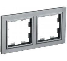 BRITE Рамка 2-ая РУ-2-БрС сталь  BR-M22-K46  IEK