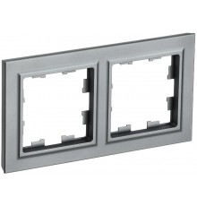 BRITE Рамка 2-ая РУ-2-БрС сталь  BR-M22-K46  IEK