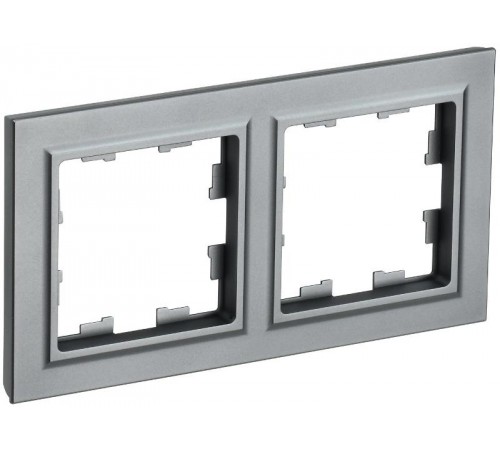 BRITE Рамка 2-ая РУ-2-БрС сталь  BR-M22-K46  IEK