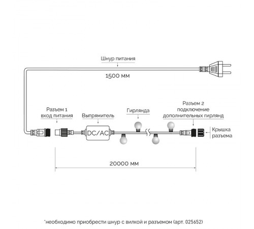 Светодиодная гирлянда ARD-BALL-CLASSIC-D17.5-20000-BLACK-200LED RGB (230V, 14W)  025592  Arlight