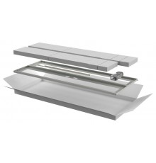 Дверь перфор. двустворч. для шкафа LINEA N 28U 600мм сер  LN35-28U6X-D2P  ITK