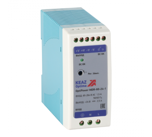 Блок питания OptiPower MDR-60-24-1 284541  КЭАЗ