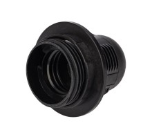 Патрон пластиковый термостойкий подвесной с кольцом Е27, черный  11-8826  Rexant