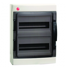 Щиток настенный с дверцей 24модуля IP65, серый с клеммным блоком 2х87508 и замком  85924  DKC