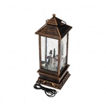 Декоративный фонарь с эффектом снегопада и подсветкой Новый год  501-161  NEON-NIGHT