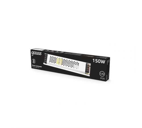 Блок питания 150W 12V IP20 ультратонкий 1/36  202001150  Gauss