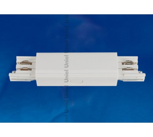 Соединитель для шинопровода осветительного прямой внешний, трехфазный, белый. UBX-A12 WHITE 1 POLYBAG  09744  Uniel