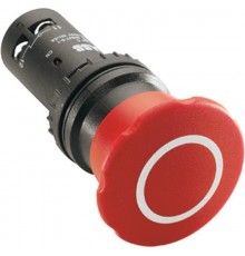 Кнопка CE4P-10R-02 аварийного останова с фиксацией 2НЗ отпускани е вытягиванием 40мм  1SFA619551R1051  ABB