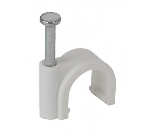 Скоба 9мм круглая пластиковая (50шт) (300/7200)  Б0038894  ЭРА