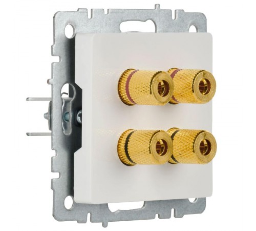 BRITE АудиоРозетка 4-местная РА10-БрБ белый  BR-S40-K01  IEK