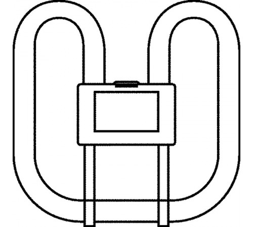 Лампа люминесцентная кольцевая 28Вт GR8 нейтральная холодно-белая 3500К CFL SQUARE 28W/835 2-PIN GR8 20X1  4050300816937  Osram