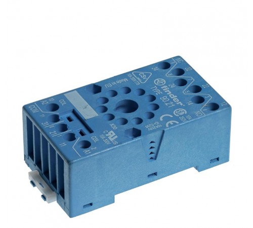 Розетка с винтовыми клеммами (с зажимной клетью) для реле 60.12, таймера 88.12; применяются модули 99.01;  9020SMA  Finder