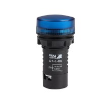 Лампа светодиодная OptiSignal Compact D22 C7-L-B6 синяя 24 В AC/DC XB7EV06BP  362153  КЭАЗ