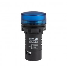 Лампа светодиодная OptiSignal Compact D22 C7-L-B6 синяя 24 В AC/DC XB7EV06BP  362153  КЭАЗ