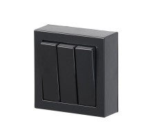 Выключатель трехклавишный, накладного монтажа, Impressivo, антрацит  10631A-81   2TKA00001850  ABB