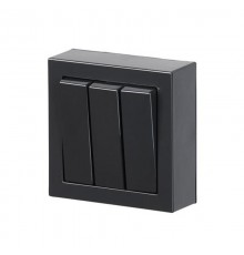 Выключатель трехклавишный, накладного монтажа, Impressivo, антрацит  10631A-81   2TKA00001850  ABB