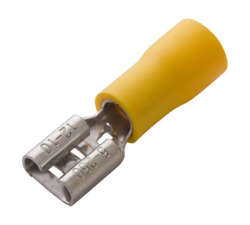 Клемма плоская изолированная РПи-м 6.0-(6.3)/РпИм 5,5-6-0,5 гнездо 6.6 мм 4-6 мм  08-0451  REXANT