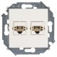 Simon 15 Сл. кость Розетка телефонная двойная RJ11, винт. зажим  1591589-031  Simon