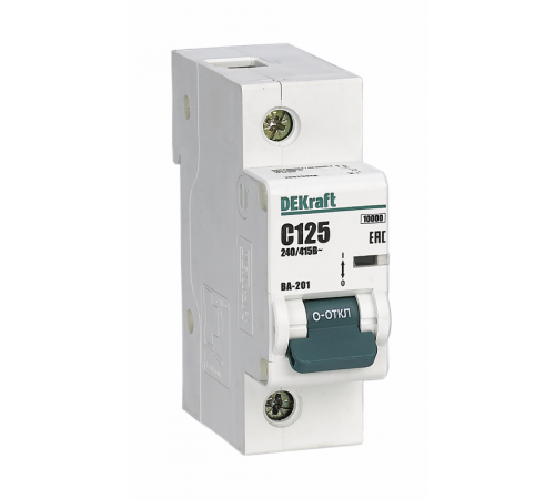 Выключатель автоматический  однополюсный ВА-201 80А D 10кА  13014DEK  DEKraft