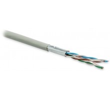 Кабель витая пара UFTP4-C6-P26-IN-LSZH-GY-100 (100м) экран.U/FTP,кат.6,4 п.(26AWG),многож.(patch),кажд.пара в ф.,LSZH,сер.  243627  Hyperline