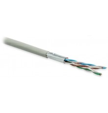 Кабель витая пара UFTP4-C6-P26-IN-LSZH-GY-100 (100м) экран.U/FTP,кат.6,4 п.(26AWG),многож.(patch),кажд.пара в ф.,LSZH,сер.  243627  Hyperline