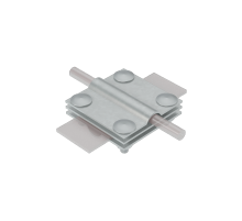 Соединитель крестообразный для прутка  5-8 мм и полосы до 30 мм с 3 пластинами CU  3XS-D5-8-B30 CU  КМ-профиль