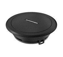 Лючок GES R2T пылевлагостойкий IP66, IK10, нагрузка 2039 кг 40х140 мм (металл черный RAL 9005) тубус  7408857  OBO Bettermann