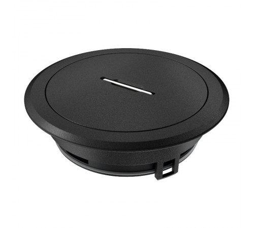 Лючок GES R2T пылевлагостойкий IP66, IK10, нагрузка 2039 кг 40х140 мм (металл черный RAL 9005) тубус  7408857  OBO Bettermann