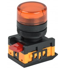 Лампа AL-22TE сигнальная d22мм желтый неон/240В цилиндр   BLS30-ALTE-K05  GENERICA