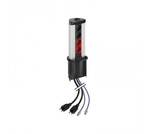 Simon Connect Телеблок на 6 механизмов К45, алюминий  KTL206  Simon