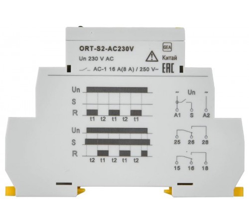 Реле циклическое ORT. 2 конт. 230 В AС   ORT-S2-AC230V  IEK