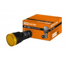 Лампа AD-16DS(LED)матрица d16мм желтый 230В АС   SQ0702-0072  TDM