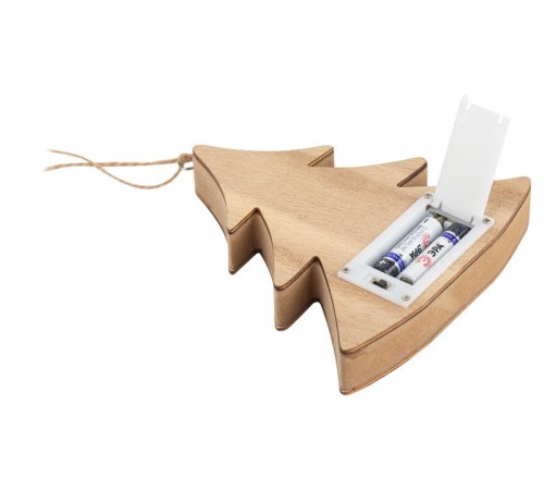 Новогодний декоративный светильник Ёлочка, ENGDS-17 h 14 см, 3ААА, IP20  Б0056010  ЭРА